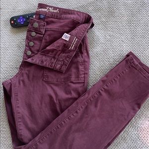 Universal Thread Skinny Maroon Cargo Pants